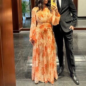 ASOS Orange Floral Maxi Dress
